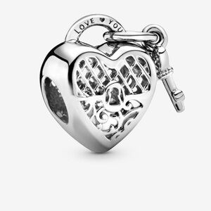 Pandora Love You Heart Padlock Charm